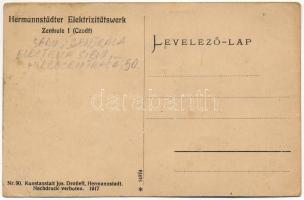 Cód, Czodt, Szád, Sadu; Nagyszebeni erőmű. Jos. Drotleff 1917. / Hermannstädter Elektrizitätswerk, Z...