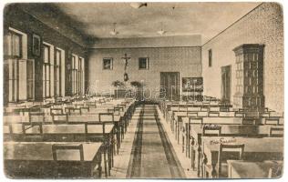 Nagyszeben, Hermannstadt, Sibiu; Institut St. Ursula / Curtea / Institutul Maicelor Ursuline, Sala de meditatie / Wohnsaal der Zöglinge / Szent Orsolya-rendi intézet, nappali, belső / Ursuline boarding school interior, living room (EK)