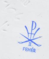 Herendi 6 darab fehér mázas állatfigura, jelzéssel, kis kopottsággal, m: 4-12 cm