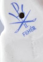 Herendi 6 darab fehér mázas állatfigura és törpefigura, jelzéssel, kis kopottsággal, m: 4-15 cm