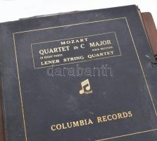cca 1930 nagy gramofon lemez gyűjtemény, közel 100 db, Schubert, Mozart, Beethoven, Brahms stb., nag...