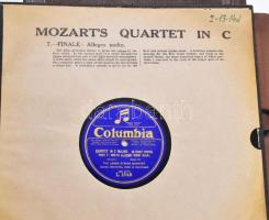 cca 1930 nagy gramofon lemez gyűjtemény, közel 100 db, Schubert, Mozart, Beethoven, Brahms stb., nag...