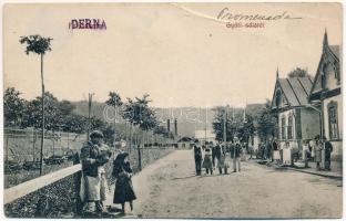 1934 Felsőderna, Derna (Bihar, Bihor); gyári sétatér / factory promenade (szakadás / tear)