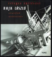 Rajk László: Réteges építészet / Stratified Architecture. Rajk László (1949- 2019.) Kossuth-díjas építész által Haraszty István "Édeskének" (1934-2022), Kossuth-díjas szobrász, festőművész részére DEDIKÁLT példány. Bp., 2005, Terc. A művész munkáinak képeivel illusztrált. Kiadói papírkötés.