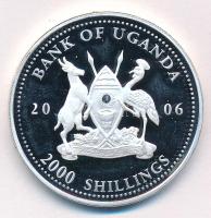 Uganda 2006. 2000Sh ezüstözött Cu-Ni "A labdarúgás halhatatlanjainak csarnoka - Magyarország 19...