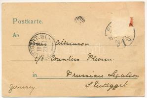 1900 Fiume, Rijeka; Tersatto / Trsat church. Leopold Rosenthal Art Nouveau, floral, litho (Rb)