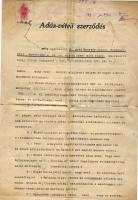 1939 Adásvételi szerződés balatoni telekről okmánybélyeggel