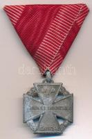 1916. "Károly-csapatkereszt" Zn kitüntetés mellszalagon T:XF oxidáció Hungary 1916. "Charles Troop Cross" Zn decoration with original ribbon C:XF corrosion NMK 295.