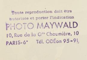 cca 1950-60 Christian Dior 3 db divatfotó, Lénárt Angéla magyar modell. Hátoldalán Photo Maywald, Pa...