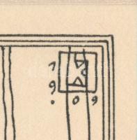 Kozma Lajos (1884-1948): Fej. Cinkográfia, papír, jelzett a cinkográfián, paszpartuban, 20×16 cm