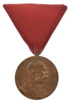 1898. Jubileumi Emlékérem a Fegyveres Erő Számára / Signum memoriae (AVSTR) bronz kitüntetés eredeti mellszalagon T:XF,VF  Hungary 1898. Commemorative Jubilee Medal for the Armed Forces bronze decoration with original ribbon C:XF,VF NMK 249.