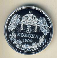 DN "Királyi koronák/1909 5K - I.Lajos" Ag emlékérem 20g T:PP Csak 2000db, tanúsítvánnyal!
