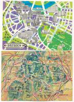 19 db MODERN térképes képeslap / 19 modern map motive postcards