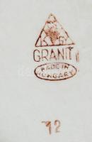 Gránit fajansz kancsó, jelzéssel, minimális kopottsággal, m: 24 cm