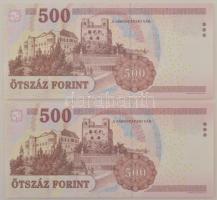 2013. 500Ft "ED" (2x) sorszámkövetők T:UNC