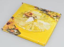 Waltherglas kristály tortatál, eredeti dobozában, hibátlan, d: 33 cm