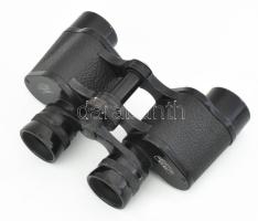 Carl Zeiss Jena Sportur távcső, bőr tokjában, jó állapotban, de az állító nagyon nehezen forog