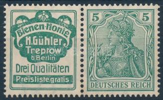 Deutsches Reich 1911 Reklámos összefüggés W 2.17 (Mi EUR 1.200.-)