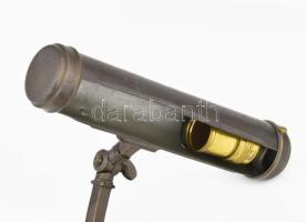 Régi klavír lámpa / képlámpa / kottalámpa. Bronzírozott fém, réz, jó állapotban, 22x32 cm