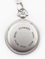 Aspen modern zsebóra, bőr tokban, jó állapotban, számlap d: 30 mm