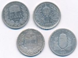 1893. 1K Ag "Ferenc József" + 1915. 1K Ag "Ferenc József" + 1927. 1P Ag + Ausztr...