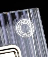 Hazofim kristály papírtartó és tolltartó szett ezüst (Ag) szerelékkel. Kortárs izraeli kézzel készül...