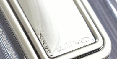 Hazofim kristály papírtartó és tolltartó szett ezüst (Ag) szerelékkel. Kortárs izraeli kézzel készül...