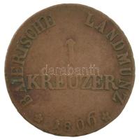 Német Államok / Bajorország / Megszállt Tirol 1806. 1kr Cu T:VF German States / Bavaria / Occupation of Tyrol 1806. 1 Kreuzer Cu C:VF  Krause KM#683