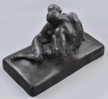 Kocsis András (Andor) (Kolozsvár, 1905-Budapest, 1976): Ölelkezők, szoborterv. 1950 körüli köztéri s...