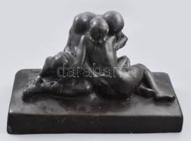 Kocsis András (Andor) (Kolozsvár, 1905-Budapest, 1976): Ölelkezők, szoborterv. 1950 körüli köztéri s...