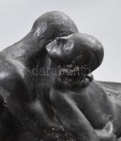 Kocsis András (Andor) (Kolozsvár, 1905-Budapest, 1976): Ölelkezők, szoborterv. 1950 körüli köztéri s...