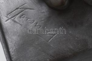 Kocsis András (Andor) (Kolozsvár, 1905-Budapest, 1976): Ölelkezők, szoborterv. 1950 körüli köztéri s...