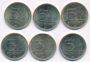 2021. 5Ft Cu-Ni-Zn "75 éves a Forint" (6xklf) T:AU,XF