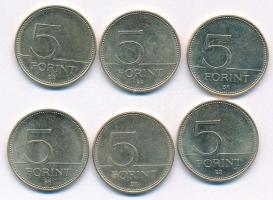 2021. 5Ft Cu-Ni-Zn "75 éves a Forint" (6xklf) T:AU,XF