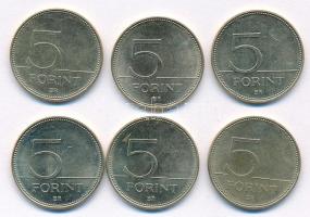 2021. 5Ft Cu-Ni-Zn "75 éves a Forint" (6xklf) T:AU,XF