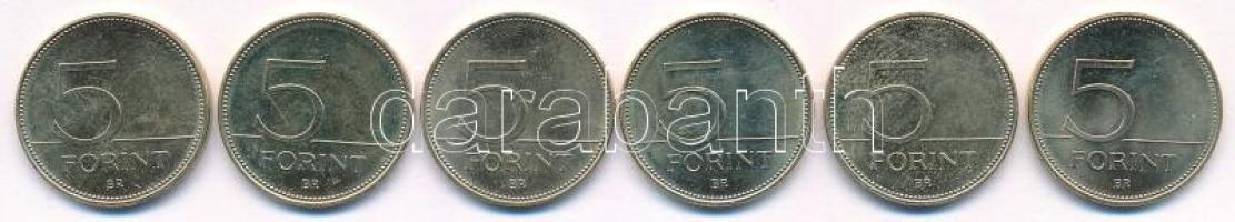 2021. 5Ft Cu-Ni-Zn "75 éves a Forint" (6xklf) T:AU,XF