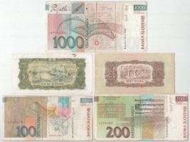 Szlovénia 2003-2005. 100T + 200T + 1000T + Vietnam 1968. 1D + 1976. 5D T:VF-F
Slovenia 2003-2005. 1...