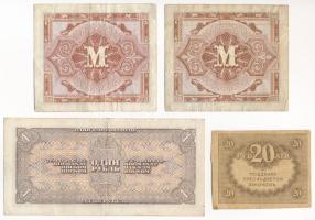 Vegyes: Orosz Birodalom 1917. 20R + Szovjetunió 1938. 1R + Német 3. Birodalom / Szövetséges megszáll...