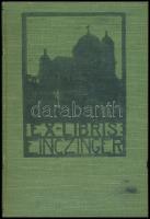 Pécsi Gusztáv: A modern fizikai axiómák válsága. Bp., 1907, Stephaneum, 93+1 p. Átkötött egészvászon-kötésben, szecessziós ex libris-szel: "Einczinger Ferenc könyve, rajta csókolózó lovag és szerelme, klisé, papír, jelzett a dúcon, 12x6 cm." Valamint a borítón "Ex libris Einczinger" díszítéssel.  Einczinger Ferenc. (1879-1950) festő- és, grafikusművész.