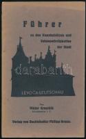 Viktor Greschik: Führer zu den Kunstschätzen un Sehenswürdigkeiten der Stadt Levoca - Leutschau. [Útmutató Lőcse város műkincseihez és látnivalóihoz.] Levoca/Leutschau/Lőcse, 1931., Buchhändler Philipp Braun, 52 p. Német nyelvű Lőcse utikalauz. Fekete-fehér fotókkal illusztrált. Korabeli reklámokkal. Kiadói papírkötés.