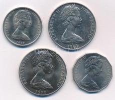 Új-Zéland 1969. 50c Cu-Ni "Cook útja" + 1D Cu-Ni "Cook újta" + 1970. 1D Cu-Ni &q...
