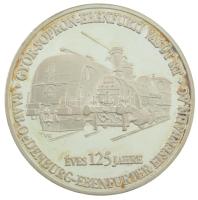 2004. 125 éves a Győr-Sopron-Ebenfurti Vasút Rt. ezüstözött fém emlékérem, eredet GYSEV műanyag tokban (42,5mm) T:UNC,AU (eredetileg PP)
