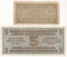Ukrajna / Német megszállás 1942. 1K + 5K T:VG széleken szakadások, F Ukraine / German occupation 194...