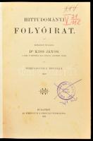 1903 Hittudományi folyóirat Tizennegyedik évfolyam. 1903. Bp.,1903, Athenaeum, IV+832 p. Átkötött félvászon-kötésben.