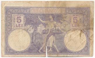 Románia 1917. 5L T:VG szakadás Romania 1917. 5 Lei C:VG tear Krause 19.a