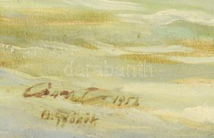 Csont Ferenc (1888-1969): Balatoni vitorlásverseny. Olaj, vászon, jelezve balra lent. Hátoldalán &qu...