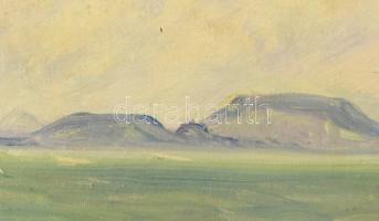 Csont Ferenc (1888-1969): Balatoni vitorlásverseny. Olaj, vászon, jelezve balra lent. Hátoldalán &qu...