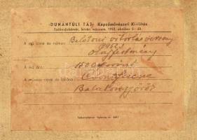 Csont Ferenc (1888-1969): Balatoni vitorlásverseny. Olaj, vászon, jelezve balra lent. Hátoldalán &qu...