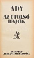 Ady Endre összes költeményei sorozat 8 kötete. Bp.,én., Athenaeum. Kiadói aranyozott egészvászon sor...