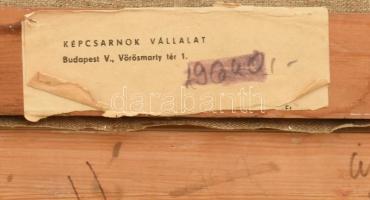 Óvári László (1926-88): Őszi csendélet. Olaj, vászon, jelezve jobbra lent. Hátoldalán Képcsarnok Vál...